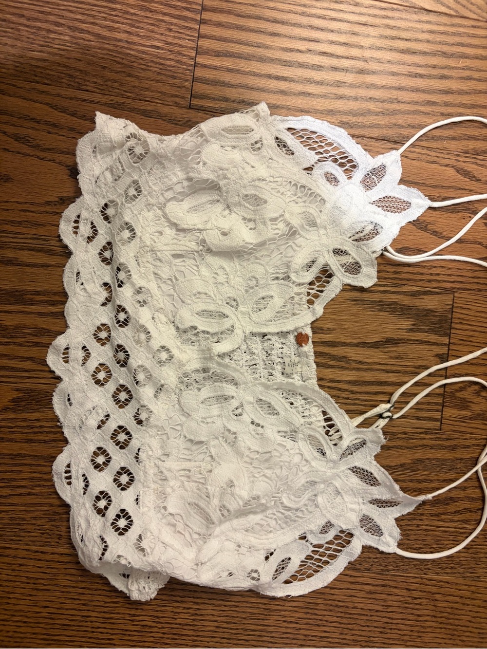 FP One White Lace Bralette Tank Top - Women